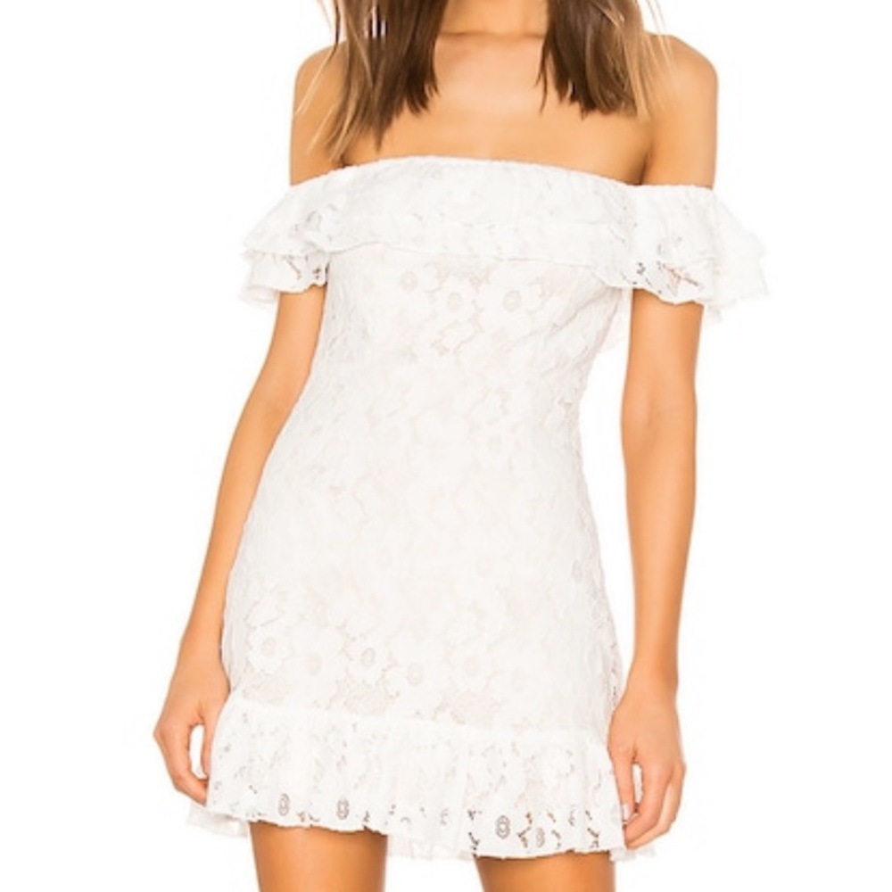 Superdown Samantha White Lace Dress